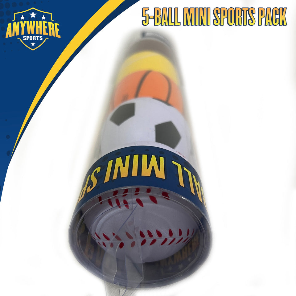 Anywhere Sports 5-Ball Mini Sports Pack: Foam Balls for Kids 3+