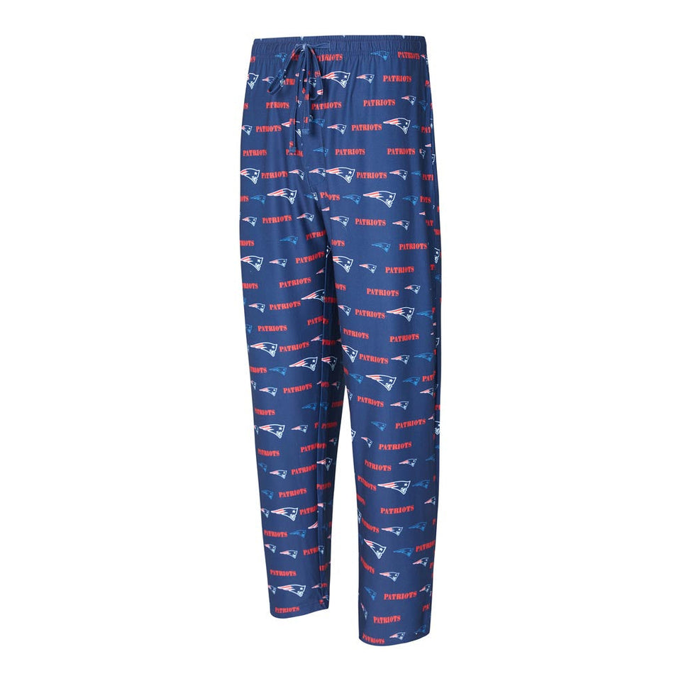NFL New England Patriots Concepts Sport Mosaic All Over Print PJ Pants - Navy