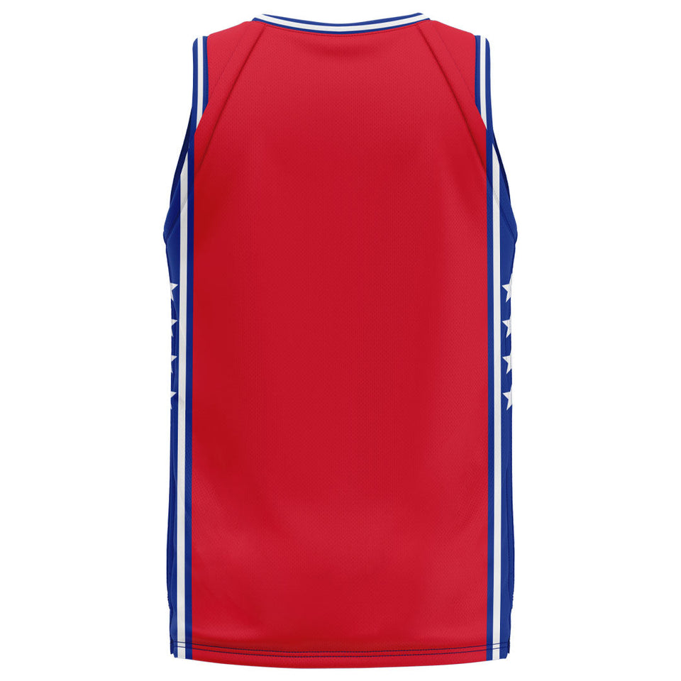Spalding Custom Unisex Basketball Jersey - Phila Red