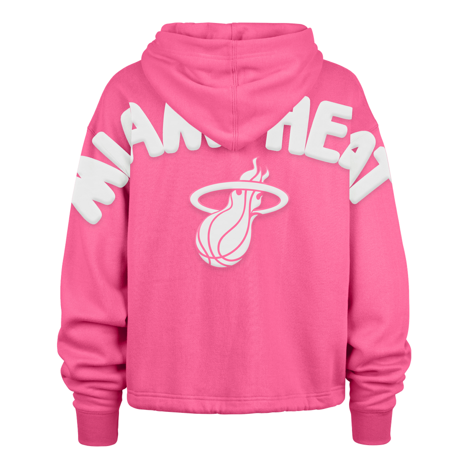 '47 Brand Miami HEAT Original Vice Cropped Hoodie