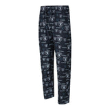 NFL Las Vegas Raiders Concepts Sport Mosaic All Over Print PJ Pants - Black
