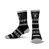 NFL Las Vegas Raiders For Bare Feet Team Sweater Socks - Black