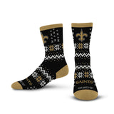 NFL New Orleans Saints For Bare Feet Team Sweater Socks - Black