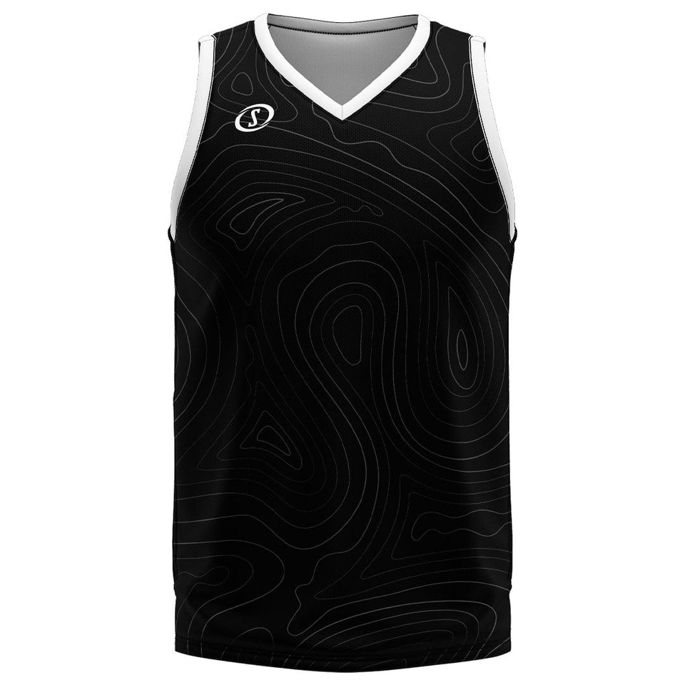 Spalding Custom Unisex Basketball Jersey - Scape Black