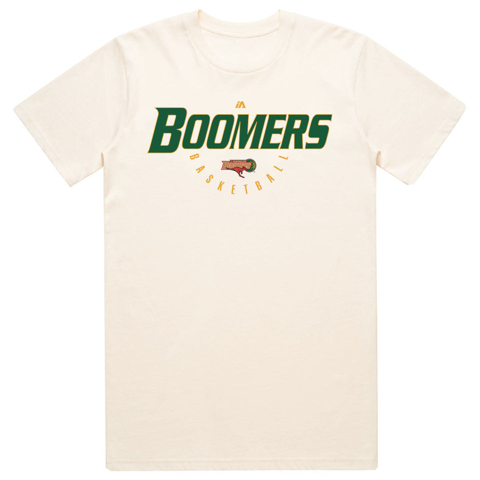 Australian Boomers 'Retro Logo' Casual Cotton Ecru T-Shirt