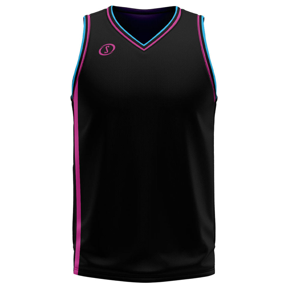 Spalding Custom Unisex Basketball Reversible Jersey - Miami Vice