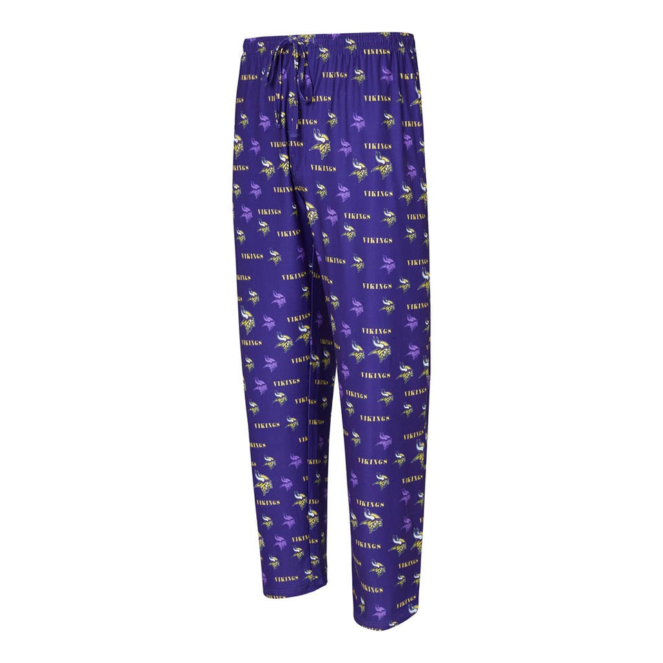 NFL Minnesota Vikings Concepts Sport Mosaic All Over Print PJ Pants - Purple