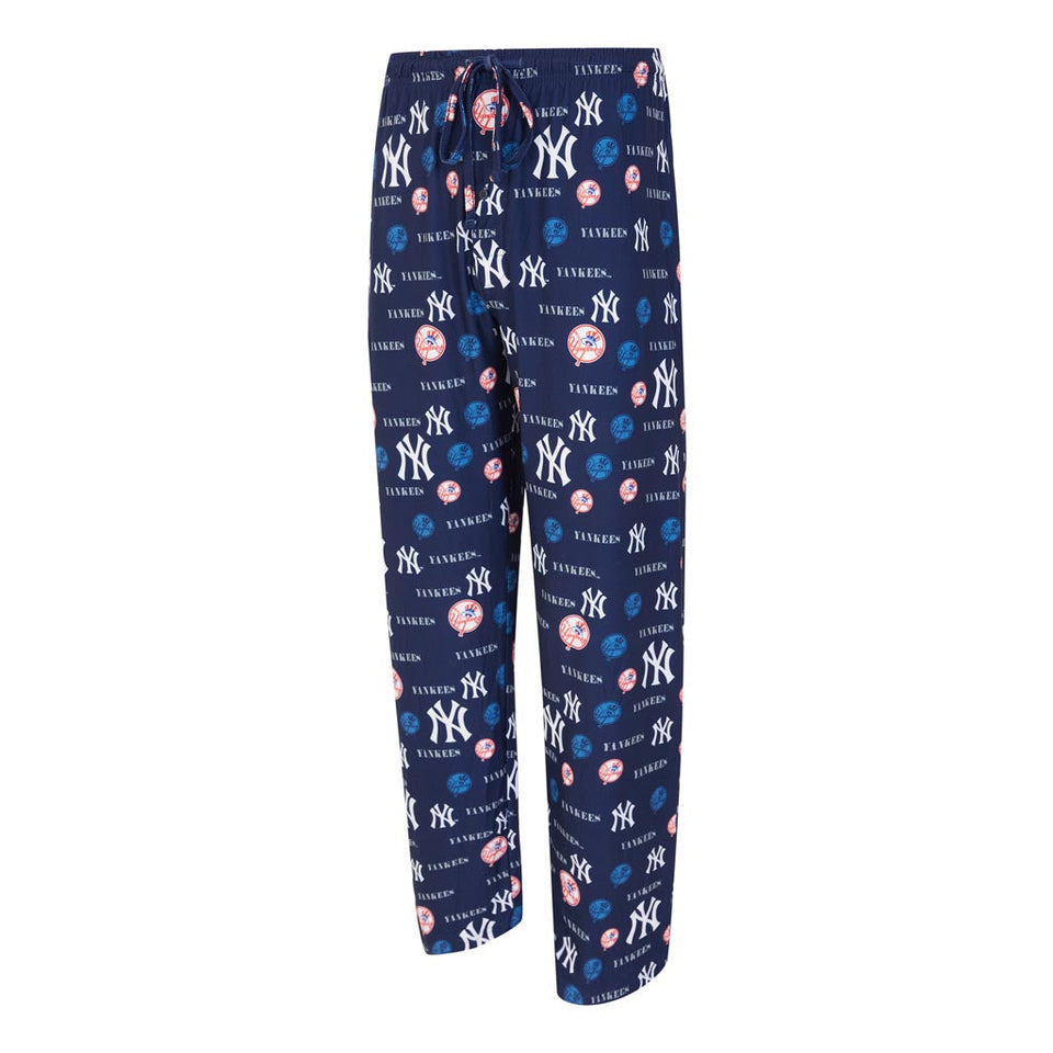 MLB New York Yankees Concepts Sport Mosaic All Over Print PJ Pants - Navy